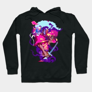 Neon Afro Samurai Hoodie